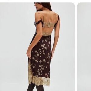 NWT Free People Party Crasher Midi Slip Dress!